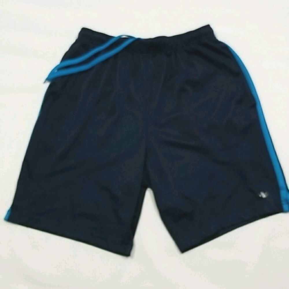 🎁5/$25 Athletic Works Shorts Men's Size Medium Draw String Side Pockets Blue